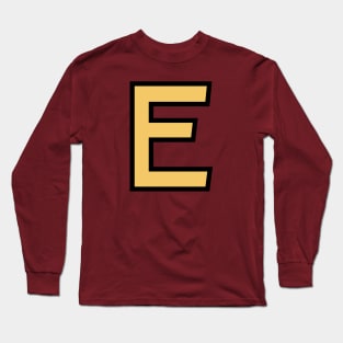 Funky Yellow Letter E Long Sleeve T-Shirt